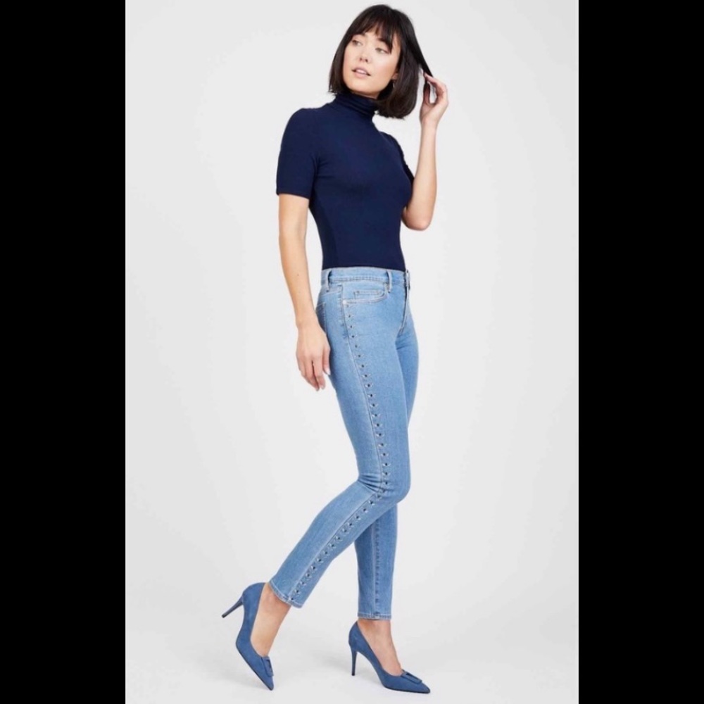 Juicy Couture Mid Rise Embellished Skinny Jean
